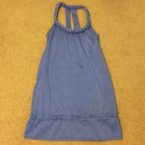 Cool neckline Calypso dress.